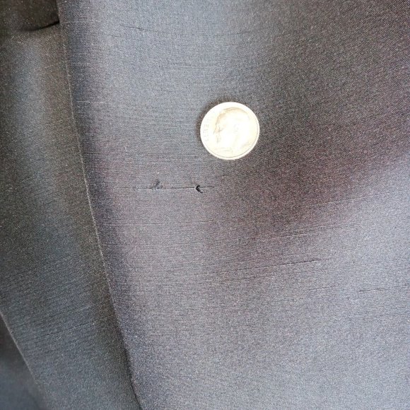 Women's Silk Ankle Pants Metallic Stitch Champagne Glass Size 10 Poly lined - Picture 13 of 13